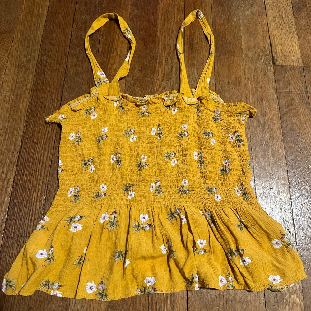 Yellow floral tank